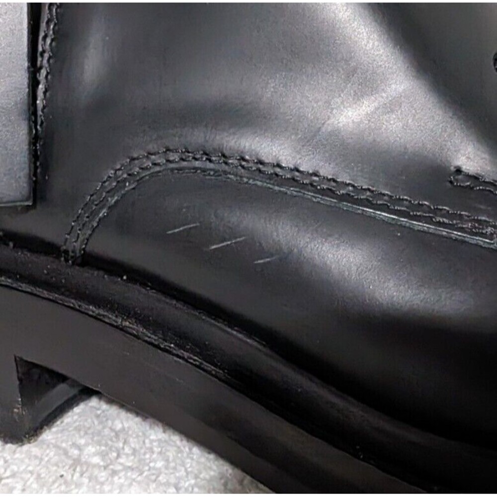 Acne Black Leather Combat Boots - Picture 6 of 11